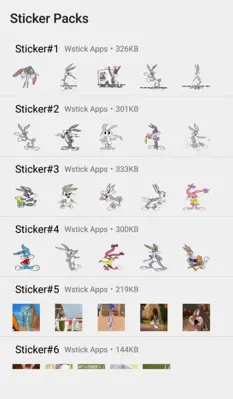 Stickers Bunny Diciendo no Para WhatsApp android App screenshot 0