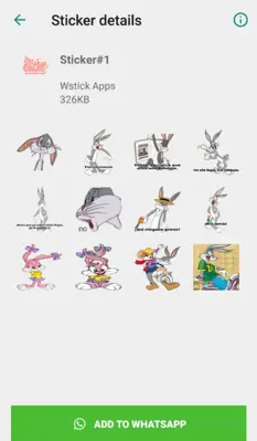 Stickers Bunny Diciendo no Para WhatsApp android App screenshot 1