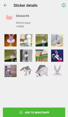 Stickers Bunny Diciendo no Para WhatsApp android App screenshot 2