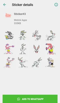 Stickers Bunny Diciendo no Para WhatsApp android App screenshot 3